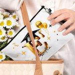 Personalisierte Initial Graduation Cap Name Makeup Tasche mit Armband Graduation Geschenk für Freund Familie