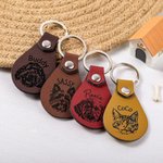 Personalized Engraved Pet Portrait Keychain with Name Dog Cat Memorial Gift for Pet Lovers