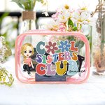 Personalizado Claro Cool Sisters Club Cartoon Personaje Bolsa de Maquillaje impermeable con Nombre Aniversario Cumpleaños Regalo para Mujeres Niñas