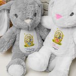 Personalisierter Mein Erstes Osterfest Niedlicher Oster Plüschhase mit Namen und Jahr Ostern Baby Party Geschenk für Kinder