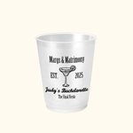 Margs & Matrimony Vasos de Plástico Desechables con Texto Set de 10 Vasos de Plástico Desechables para Despedidas de Soltera Regalo para Novios