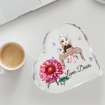 Personalisierte Cartoon Business Charakter Geburt Blume Herz Acryl Plaque mit Namen Geburtstag Förderung Schreibtisch Dekor Geschenk für Büroangestellte