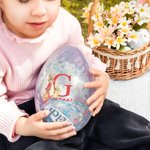 Uovo di Pasqua jumbo personalizzabile con nome e iniziali Peter Rabbit bomboniere per Pasqua caccia alle uova feste regalo per bambini
