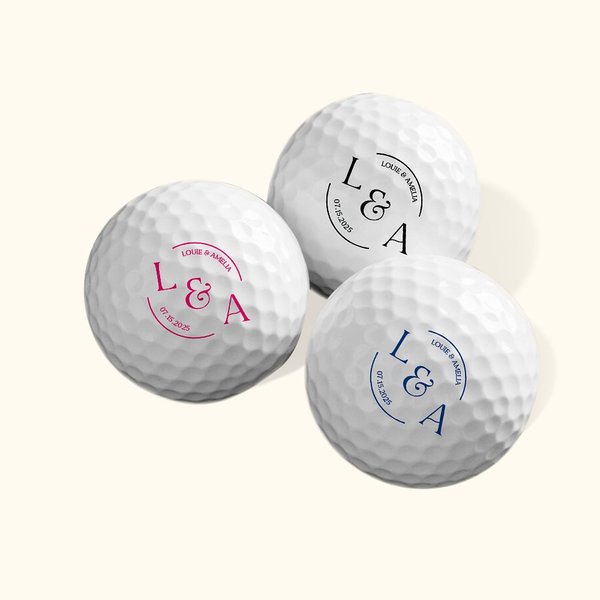 Personalised Wedding Golf Ball with Name and Wedding Date Wedding Party Favor Souvenir Gift for Golf Enthusiasts Couple