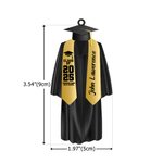 Personalised Graduation Gown with Ribbon Design Acrylic Christmas Ornament with Text Graduation Christmas Tree Decor Gift for 2025 Graduates
