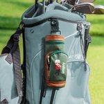 Gepersonaliseerde Cartoon Karakter lederen golftas Gear Organizer met naam Verjaardag Vaderdag geschenk voor golfliefhebbers mannen