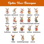 Gepersonaliseerde Multikleurige Schattige Beroepen Konijn Paaseieren met Naam Feestbedankje en Paasmand Vulling Cadeau voor Jongens en Meisjes