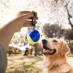 Gepersonaliseerd 3D afdrukken lichtgewicht hondenspeelgoed Tennisbal Houder met Sleutelhanger en Naam Verjaardag Huisdier Rugzak Accessoires Cadeau voor Hondenliefhebbers