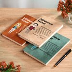 Gepersonaliseerd Verschil Maker Cartoon Medisch Karakter A5 Notitieboekje met Naam 200 Pagina's Verjaardag Dankbaarheidsgeschenk voor Verpleegkundige Arts Medisch Personeel