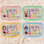 Personalizado Claro Cool Sisters Club Cartoon Personaje Bolsa de Maquillaje impermeable con Nombre Aniversario Cumpleaños Regalo para Mujeres Niñas