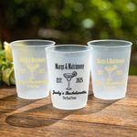 Margs & Matrimony Vasos de Plástico Desechables con Texto Set de 10 Vasos de Plástico Desechables para Despedidas de Soltera Regalo para Novios