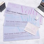 Personalisierte Sie sind wertvoll Anti-Rutsch-Mauspad mit Bibelvers und Name Bürobedarf religiösen Geburtstag Geschenk für Christen Kollegen