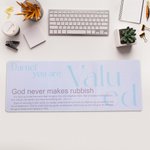 Personalisierte Sie sind wertvoll Anti-Rutsch-Mauspad mit Bibelvers und Name Bürobedarf religiösen Geburtstag Geschenk für Christen Kollegen