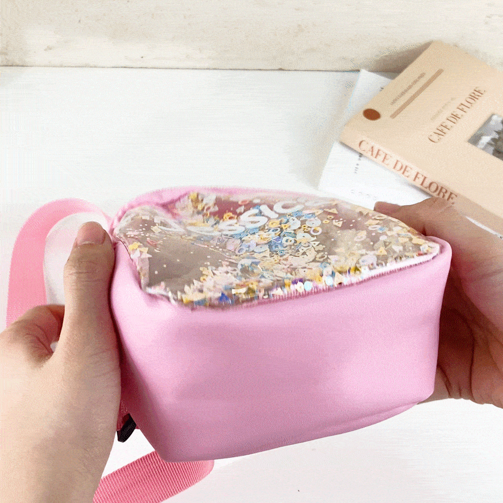 Bolsa personalizada Shakable Sequins Cute Colorful Fanny Pack Cross Body Bag with Name Birthday Vacation Gift for Kids