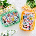 Personalizado Claro Cool Sisters Club Cartoon Personaje Bolsa de Maquillaje impermeable con Nombre Aniversario Cumpleaños Regalo para Mujeres Niñas