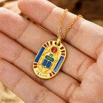 Personalisierte Skarabäus Halskette mit Ägypten Namen Gravur Geburtstag Geschenk für Liebhaber der Alten Ägyptischen Kultur
