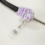 Badge personnalisé en acrylique avec monogramme Cadeau d'anniversaire pour médecin, infirmière, personnel médical