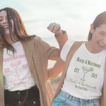 Personalised Margs and Matrimony Cocktail Theme 100% Cotton T-shirt with Text Multicolour Available Bridesmaid Bachelorette Party Gift for Her