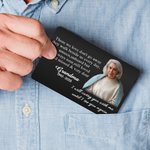 Portafoglio fotografico personalizzato I Will Carry You Until I See You Again Regalo commemorativo per la famiglia