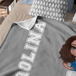 Coperta morbida personalizzata a tema di basket o pallavolo con nome e numero regalo di compleanno per appassionati di basket e pallavolo