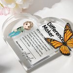 Personalisierte Difference Maker Cartoon medizinischen Charakter Herz Acryl Plaque mit Namen Geburtstag Dankeschön Geschenk für Krankenschwester Arzt medizinisches Personal