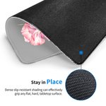 Personalised Multicolour Birth Flower Non-Slip Mouse Pad with Name Birthday Home Office Supplies Gift for Family Friends