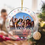 Personalised Stars The Eras Tour Photo City Date Clear Acrylic Ornament with 2 Lanyards Christmas Home Decor Music Memory Keepsake Gift for Fans