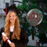 Lot de 2 ballons confettis personnalisés de 24 pouces pour la remise des diplômes de la classe 2025