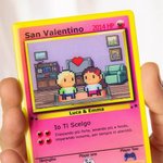 Carta TGC divertente personalizzata con testo nome personaggi classici in pixel carte da gioco regalo di anniversario e San Valentino per coppie