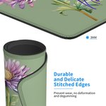 Personalised Multicolour Birth Flower Non-Slip Mouse Pad with Name Birthday Home Office Supplies Gift for Family Friends