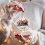 Personalised Stars The Eras Tour Photo City Date Clear Acrylic Ornament with 2 Lanyards Christmas Home Decor Music Memory Keepsake Gift for Fans