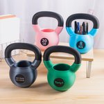 Personalizado Multicolor 3D Impreso Kettlebell Portalápices Organizador de Escritorio con Texto Divertido Regalo de Gimnasio para Levantador de Pesas Amante del Fitness