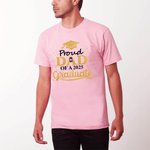 Personalized Glitter Proud Mom of a 2025 Graduate 100% Cotton T-shirt with Photo Graduation Gift for Graduate Parents