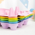 Personalized Cute Rabbit Easter Egg Carton with 6 Chalk Eggs and Name Easter Party Favor Basket Filler Gift for Kids