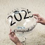Lot de 2 ballons confettis personnalisés de 24 pouces pour la remise des diplômes de la classe 2025
