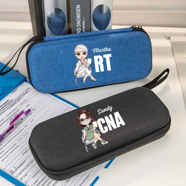 Etui stéthoscope personnalisé avec nom et profession Cadeau d'anniversaire pour infirmière médecin personnel médical