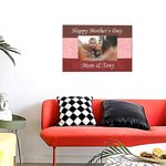 Personalisierte Vintage Blumen Leinwand Foto Malerei mit Text Wandkunst Muttertag Geschenk für Mama
