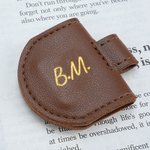 Marque-page magnétique en cuir avec porte-stylo Fournitures de bureau Cadeau d'anniversaire pour les amoureux des livres
