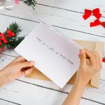 Personalised Merry Christmas Doodle Alphabet Greeting Card with Title and Name Christmas Party Gift for Family Members