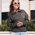 Personalized Embroidered Tooth Dental T-shirt Zip Collared Sweatshirt with Name Birthday Appreciation Gift for Orthodontist Dental Assistant Hygienist