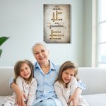 Personalisierte Von Mama jetzt Oma Kreuzworträtsel Kunst Poster rahmenlose gerahmte Malerei mit Namen Geburtstag Housewarming Geschenk für Mama Oma
