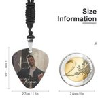 Púa de guitarra personalizada Collar de cuerda tejida con foto y nombre Accesorio de interpretación musical Regalo de cumpleaños para guitarristas Músico