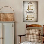 Personalisierte Von Mama jetzt Oma Kreuzworträtsel Kunst Poster rahmenlose gerahmte Malerei mit Namen Geburtstag Housewarming Geschenk für Mama Oma