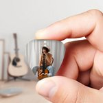 Púa de guitarra personalizada Collar de cuerda tejida con foto y nombre Accesorio de interpretación musical Regalo de cumpleaños para guitarristas Músico