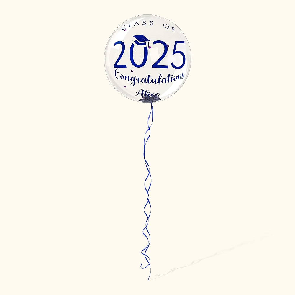 Lot de 2 ballons confettis personnalisés de 24 pouces pour la remise des diplômes de la classe 2025