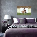 Personalisierte Vintage Blumen Leinwand Foto Malerei mit Text Wandkunst Muttertag Geschenk für Mama
