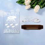 Ositos personalizados We Love You Luz de noche LED acrílica con base de madera y 1-12 nombres Decoración del hogar Cumpleaños Día de la madre Regalo para mamá Abuela