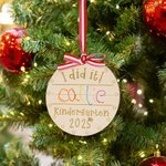 Henkilökohtainen I Did It Educational Milestone Ornament kaiverrettu Grade ja Year Cherished Valmistuminen lahja lapsille