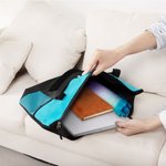 Personalizzato personaggio dei cartoni animati nascita fiore fiocco grande Oxford Tote Bag con nome e testo viaggio essenziale compleanno infermiere settimana regalo per il personale medico
