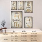 Personalisierte Von Mama jetzt Oma Kreuzworträtsel Kunst Poster rahmenlose gerahmte Malerei mit Namen Geburtstag Housewarming Geschenk für Mama Oma